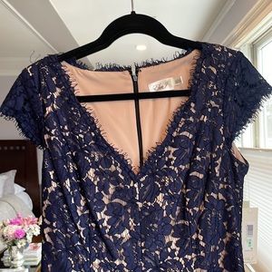 Eliza J | Dresses | Eliza J Fit And Flare Cap Sleeve Lace Dress | Poshmark